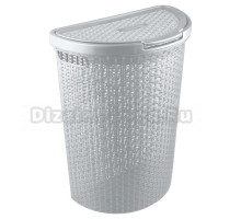 Корзина для белья Econova Eco Style 209264 напольная, серая, пластик