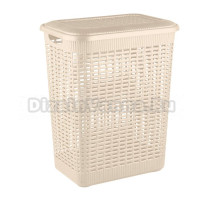 Корзина для белья Econova 209260 30 л, напольная, бежевая, прямоугольная, пластик