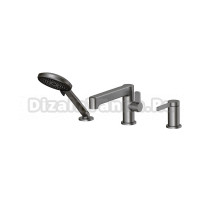 Смеситель на борт ванны ESKO Sochi SC355GM оружейная сталь