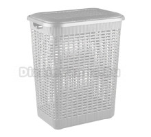 Корзина для белья Econova 209261 30 л, напольная, серая, прямоугольная, пластик