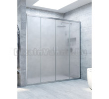 Душевая дверь в нишу Vegas Glass Z2P Novo h2000 160 07 10 160 см, профиль матовый хром, стекло сатин