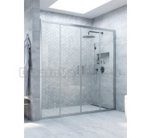 Душевая дверь в нишу Vegas Glass Z2P Novo h2000 170 07 01 170 см, профиль матовый хром, стекло прозрачное