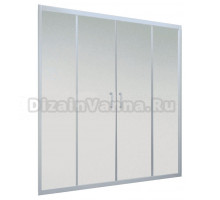 Душевая дверь в нишу Vegas Glass Z2P Novo h2000 180 01 10 180 см, профиль глянцевый белый, стекло сатин