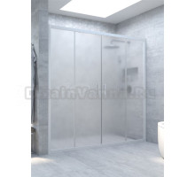 Душевая дверь в нишу Vegas Glass Z2P Novo h2000 210 01 10 210 см, профиль глянцевый белый, стекло сатин