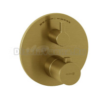 Встраиваемый смеситель для душа и ванны Kludi Nova Fonte 20810N015 брашированное золото PVD