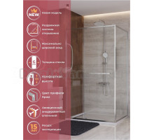 Душевой уголок Cezares Lux AH-FS-11-120/90-C-CR 120х90 см, профиль хром, стекло прозрачное