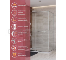 Душевой уголок Cezares Lux AH-FS-11-130/80-C-CR 130х80 см, профиль хром, стекло прозрачное