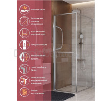 Душевой уголок Cezares Lux AH-FS-1-80/90-C-CR 80х90 см, профиль хром, стекло прозрачное