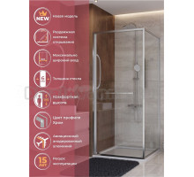 Душевой уголок Cezares Lux AH-FS-1-90/100-C-CR 90х100 см, профиль хром, стекло прозрачное