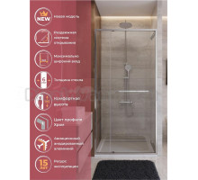 Душевая дверь в нишу Cezares Lux B-FS-11-110-C-CR 110 см, профиль хром, стекло прозрачное