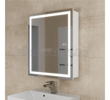 Зеркало шкаф с подсветкой в ванную 60 см, Uperwood Tanos, белое