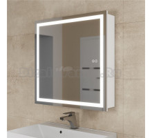 Зеркало шкаф с подсветкой в ванную 70 см, Uperwood Tanos, белое
