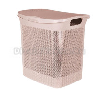 Корзина для белья Keeplex Ajur 248263 35 л, напольная, бежевая, прямоугольная, пластик