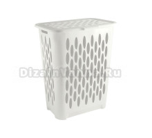 Корзина для белья Keeplex Light 264697 37 л, напольная, белая, прямоугольная, пластик