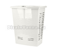 Корзина для белья Keeplex Regular 264692 60 л, напольная, белая, прямоугольная, пластик