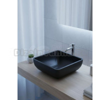 Раковина для ванной накладная Uperwood Florida квадратная, бетон, цвет черный
