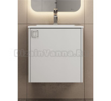 Тумба с раковиной Uperwood Aurora 50 подвесная, белая матовая