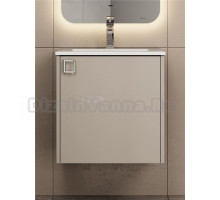 Тумба с раковиной Uperwood Aurora 50 подвесная, бежевая матовая