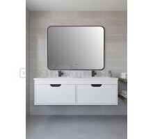 Тумба с раковиной Uperwood Modul 120 подвесная, белая с графитовыми вставками