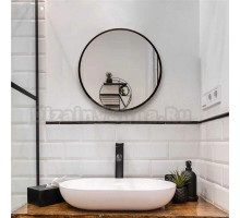 Зеркало MIXLINE "Ренуар" D400 без подсветки, черное обрамление