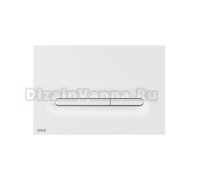 Кнопка смыва для унитаза AlcaPlast Linka M1876 пластик, цвет матовый белый, с антибактериальным покрытием