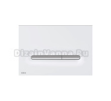 Кнопка смыва для унитаза AlcaPlast Linka M1876-1 пластик, цвет матовый белый, глянцевый хром, с антибактериальным покрытием