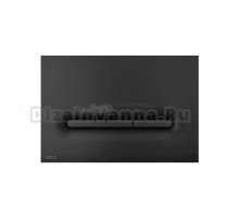 Кнопка смыва для унитаза AlcaPlast Linka M1878 пластик, цвет матовый черный, с антибактериальным покрытием