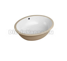 Раковина встраиваемая снизу Splendy Emotion EM10560D0YW глянцевая белая, овальная