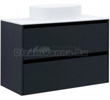 Тумба под раковину без столешницы Allen Brau Activity 100 с подсветкой, матовый антрацит, черный браш