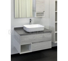 Тумба с раковиной Comforty Прага 90 подвесная, белый дуб, с раковиной T-Y9378