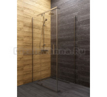 Душевой уголок Triton Терра Хром 120х80 см, профиль хром глянец, стекло прозрачное