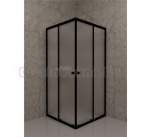 Душевой уголок Triton Вента БВ 80х80 см, профиль матовый черный, стекло матовое