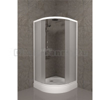Душевой уголок Triton Вельвет А 80х80 см, с поддоном, профиль матовый белый, стекло матовое