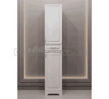 Шкаф-пенал для ванной Stella Polar Кармела Люкс 36 напольный, белое серебро