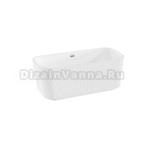 Акриловая ванна Grossman Cristal GR-2028F 170x75 см, отдельностоящая, белая, со сливом-переливом, с донным клапаном