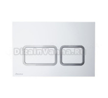 Кнопка смыва для унитаза Ravak Twin Flat металл, цвет сатин