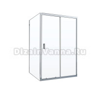 Душевой уголок Veconi Rovigo RV-046 110x80x195, профиль матовый хром, стекло прозрачное