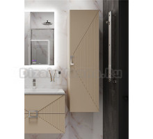 Шкаф-пенал для ванной Grossman Луксор 42 L/R матовый бежевый