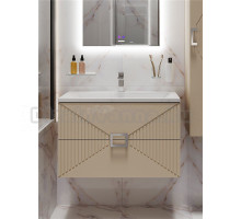 Тумба под раковину без столешницы Grossman Луксор 80 матовая бежевая