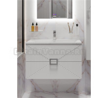 Тумба с раковиной Grossman Луксор 70 матовая белая