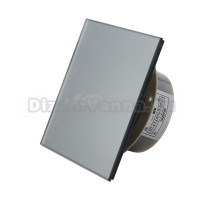 Вытяжной вентилятор SlimVent MV 100 квадрат стекло, матовый серый