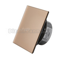 Вытяжной вентилятор SlimVent MV 100 квадрат стекло, матовый бронзовый