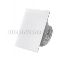 Вытяжной вентилятор SlimVent MV 100 квадрат стекло, матовый белый