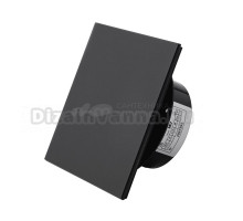 Вытяжной вентилятор SlimVent MV 100 квадрат стекло, матовый черный