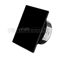 Вытяжной вентилятор SlimVent MV 100 квадрат стекло, глянцевый черный