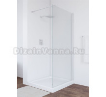 Душевая перегородка Vegas Glass Eaf Novo h2000 76 01 01 профиль белый, стекло прозрачное