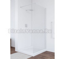 Душевая перегородка Vegas Glass Eaf Novo h2000 86 01 10 профиль белый, стекло сатин