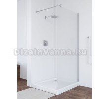 Душевая перегородка Vegas Glass Eaf Novo h2000 96 07 10 профиль матовый хром, стекло сатин