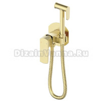 Гигиенический душ Wonzon & Woghand WW-88829031-BG со смесителем, С ВНУТРЕННЕЙ ЧАСТЬЮ, брашированное золото