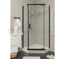 Душевой уголок Parly ZPE911BE 90х90 см, с поддоном, профиль матовый черный, стекло прозрачное